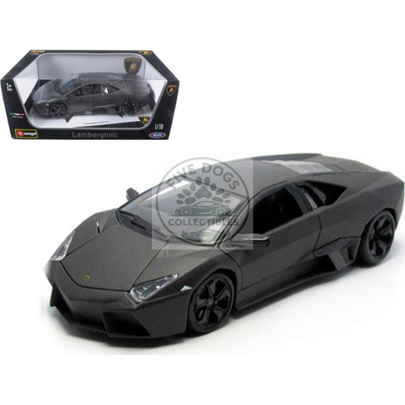 lamborghini reventon dark matt gray 1/18 diecast model car by bburago