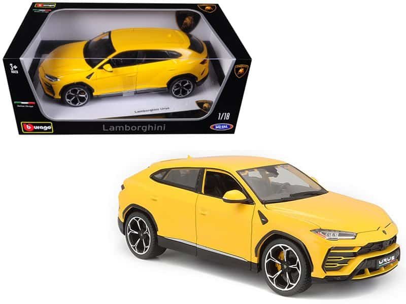 lamborghini urus yellow 1/18 diecast model car by bburago lamborghini urus yellow 1/18 diecast model car by bburago
