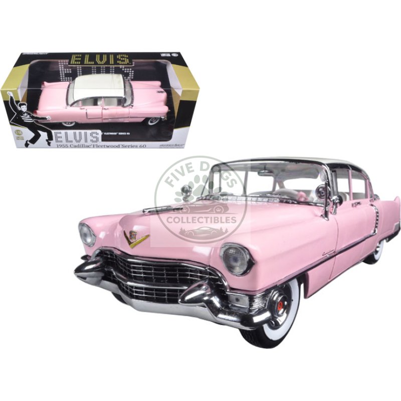 1955 pink cadillac fleetwood series 60 special "elvis presley" 1/18 diecast model car by greenlight