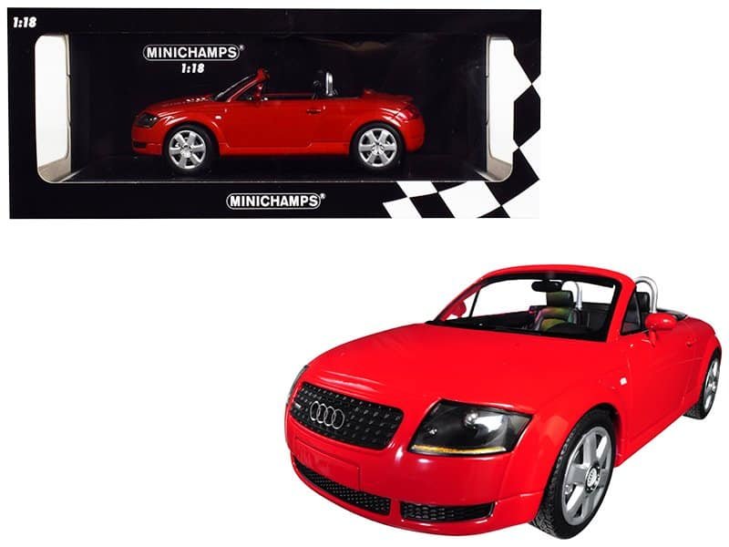 1999 audi tt roadster red limited edition to 300 pieces worldwide 1/18 diecast model car by minichamps 1999 audi tt roadster red limited edition to 300 pieces worldwide 1/18 diecast model car by minichamps