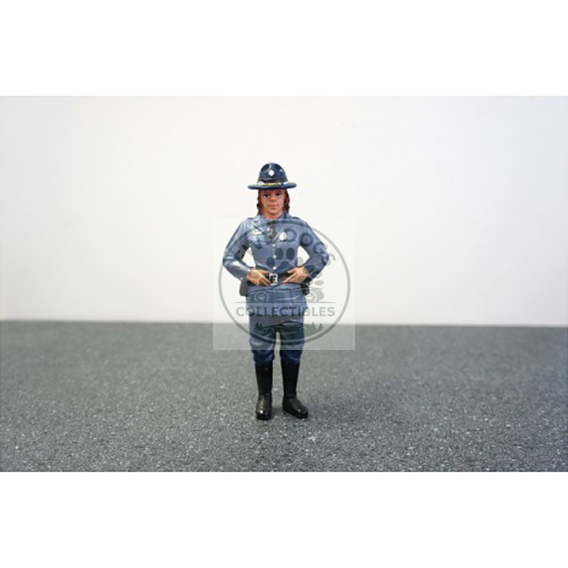 state trooper sharon figure for 1:24 diecast model cars by american diorama