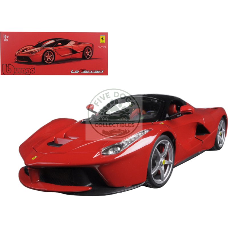 ferrari laferrari f70 red with black top "signature series" 1/18 diecast model car by bburago