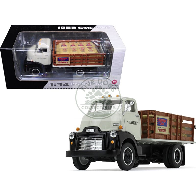 1952 gmc coe stake truck with sack load k & b potato farms inc. 1/34 diecast model by first gear