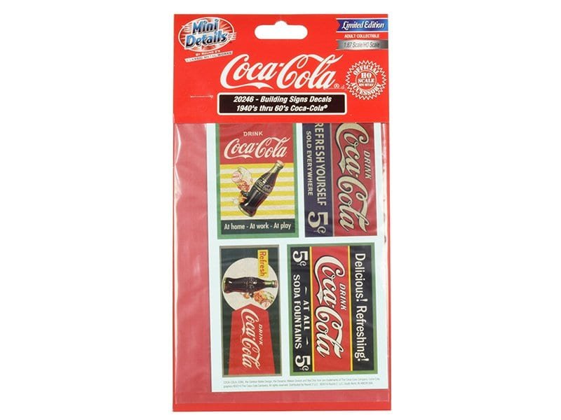Coca-Cola Building Sign Decals Vintage Coca-Cola building sign decals for collectibles and decor.