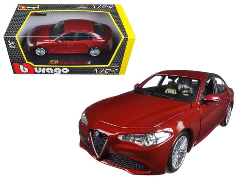 2016 alfa romeo giulia burgundy 1/24 diecast model car by bburago 2016 alfa romeo giulia burgundy 1/24 diecast model car by bburago