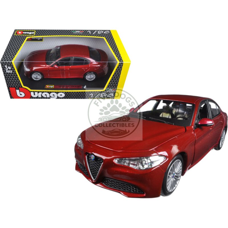 2016 alfa romeo giulia burgundy 1/24 diecast model car by bburago