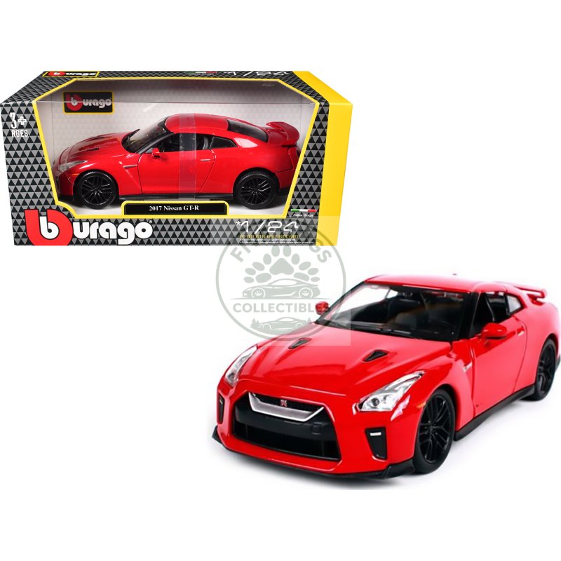 2017 nissan gt r r35 red 1/24 diecast car model by bburago