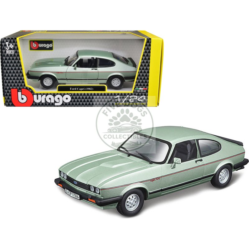 1982 ford capri light green metallic 1/24 diecast model car by bburago