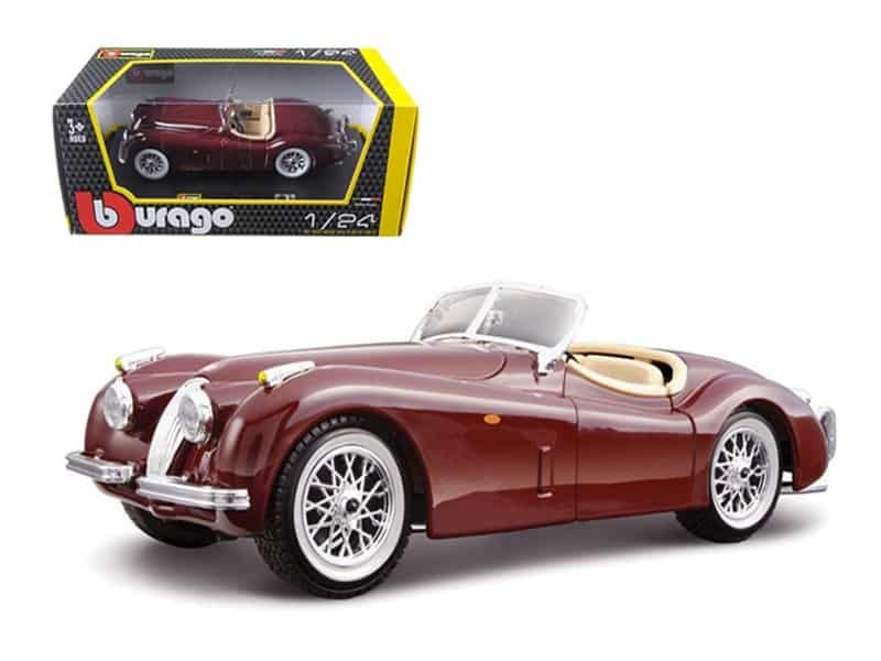 Classic Red Vintage Convertible Car Collectible Vintage red convertible toy car with detailed design and white wheels, perfect for collectors and ca.