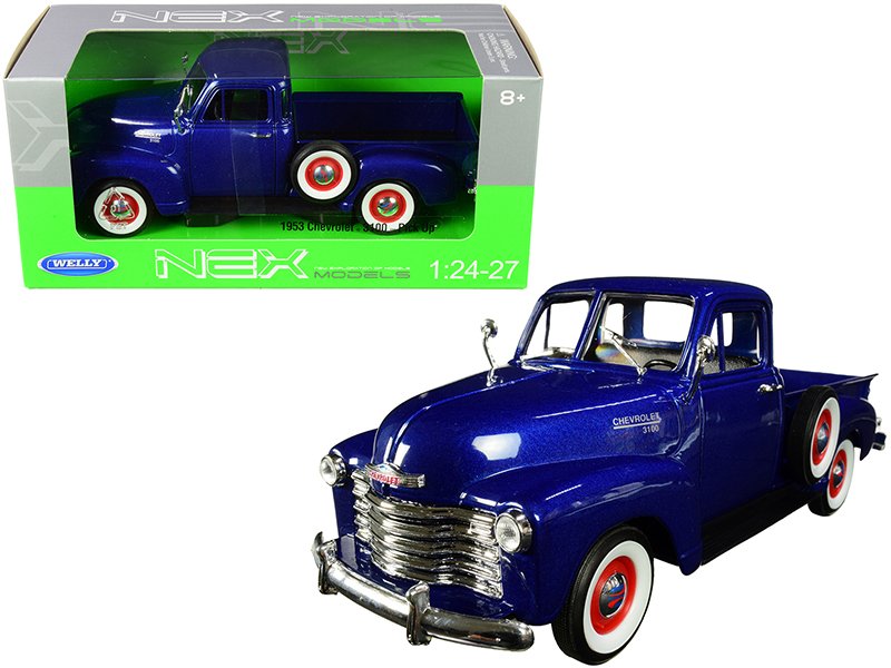 1953 chevrolet 3100 pickup truck blue 1/24 1/27 diecast model car by welly 1953 chevrolet 3100 pickup truck blue 1/24 1/27 diecast model car by welly