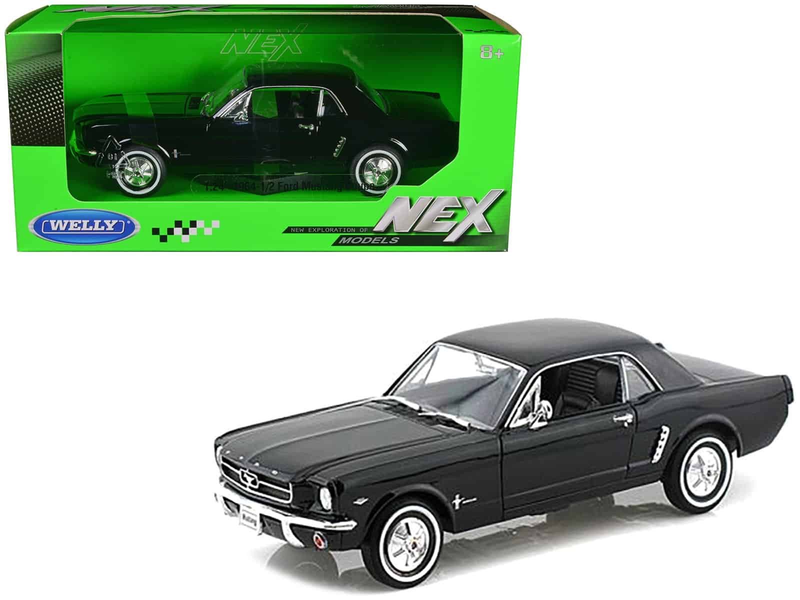 1964 1/2 ford mustang coupe hard top black 1/24 diecast model car by welly 1964 1/2 ford mustang coupe hard top black 1/24 diecast model car by welly