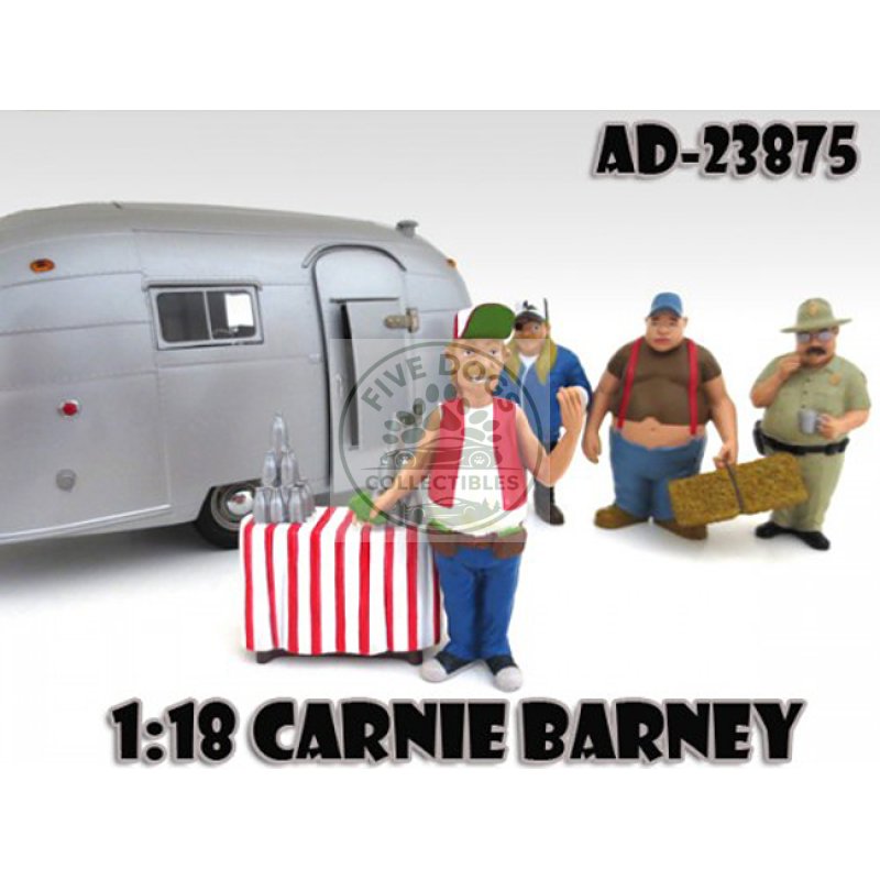 carnie barney "trailer park" figure for 1:18 diecast model cars by american diorama