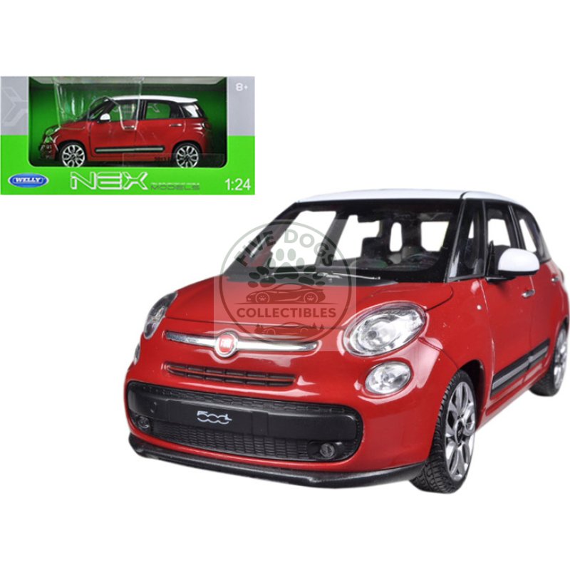 2013 fiat 500l red 1/24 diecast car model by welly