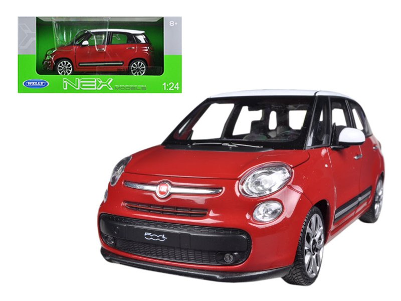 2013 fiat 500l red 1/24 diecast car model by welly 2013 fiat 500l red 1/24 diecast car model by welly