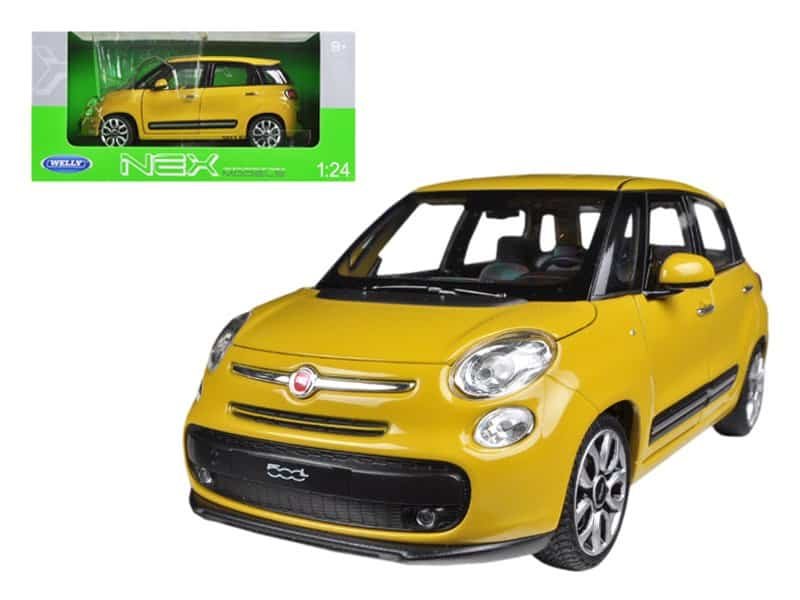 2013 fiat 500l yellow 1/24 diecast car model by welly 2013 fiat 500l yellow 1/24 diecast car model by welly