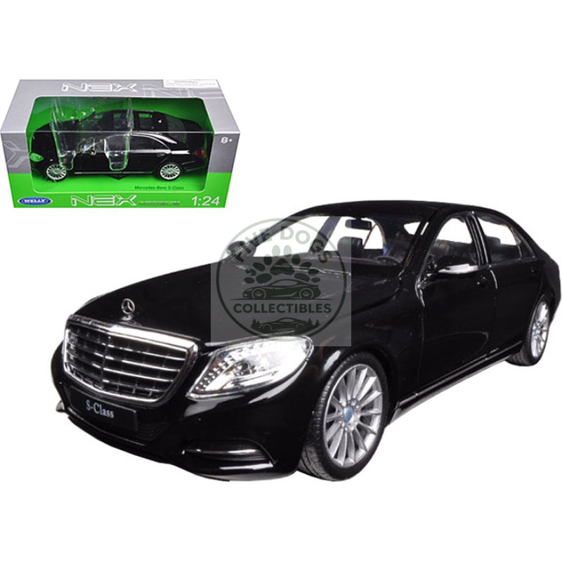 mercedes benz s class with sunroof black "nex models" 1/24 diecast model car by welly