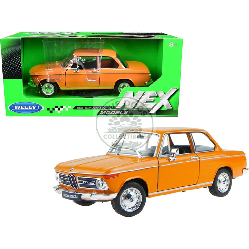bmw 2002ti orange 1/24 diecast model car by welly