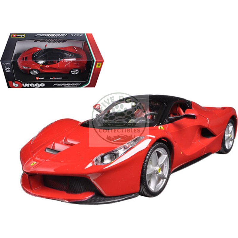 ferrari laferrari f70 red with black top 1/24 diecast model car by bburago
