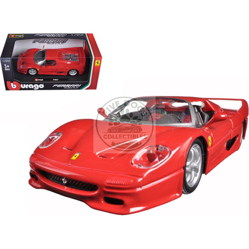 ferrari f50 red 1/24 diecast model car by bburago