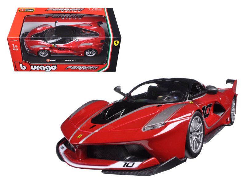 ferrari racing fxx k #10 red 1/24 diecast model car by bburago ferrari racing fxx k #10 red 1/24 diecast model car by bburago