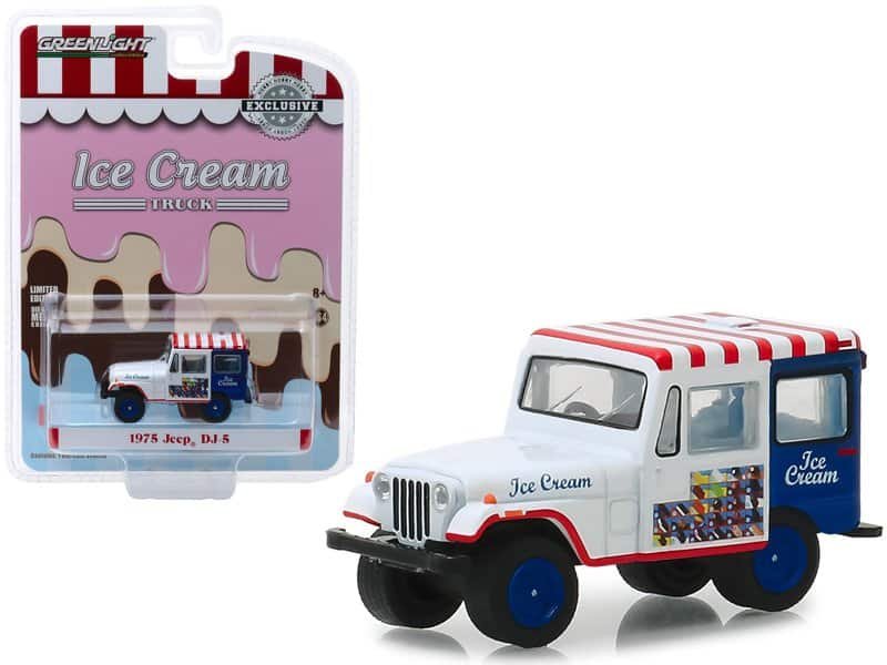 1975 jeep dj 5 ice cream truck "hobby exclusive" 1/64 diecast model car by greenlight 1975 jeep dj 5 ice cream truck "hobby exclusive" 1/64 diecast model car by greenlight