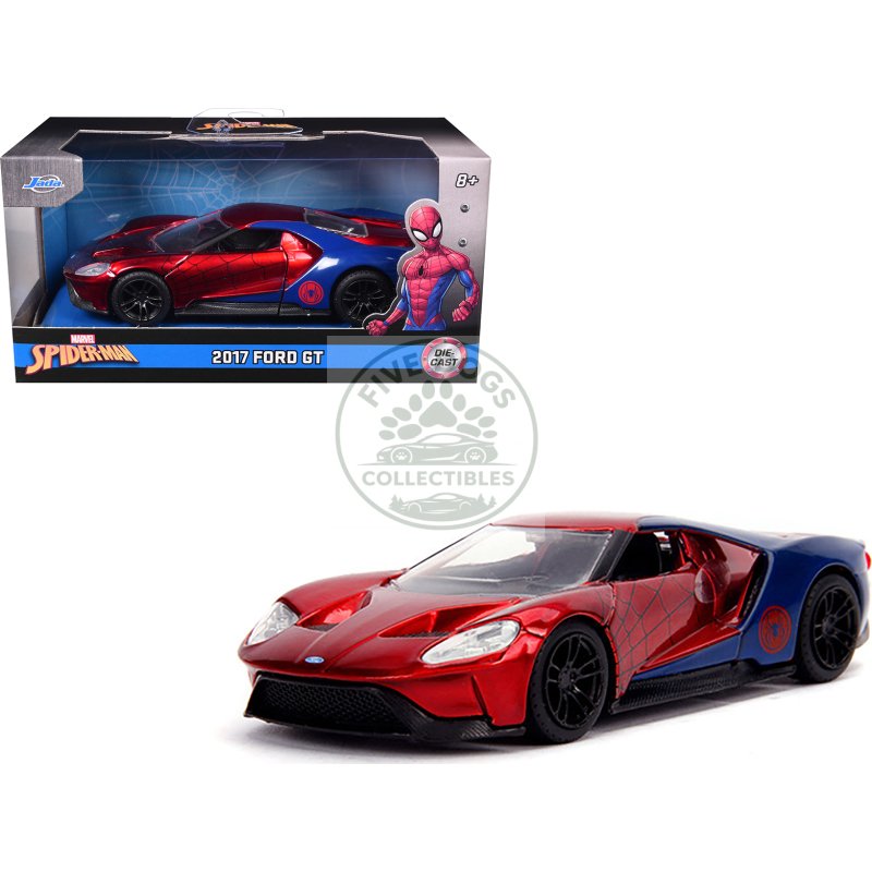 2017 ford gt "spider man" theme "marvel" series 1/32 diecast model car by jada