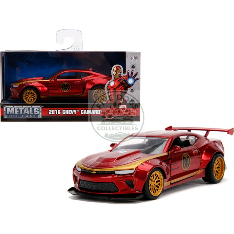 2016 chevrolet camaro "iron man" theme "marvel" series 1/32 diecast model car by jada