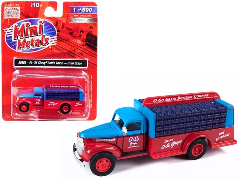 Mini Metals Collectible Toy Truck Mini Metals 1/600 Scale Chevy Bottle Truck - O-So Grape.