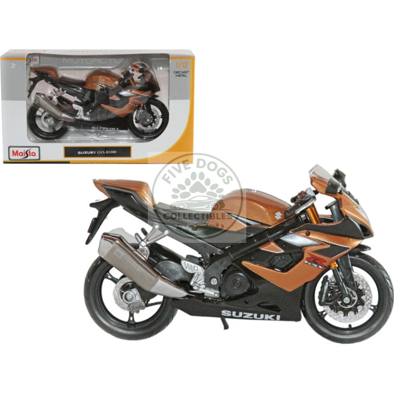 suzuki gsx r1000 bronze 1/12 diecast motorcycle model by maisto