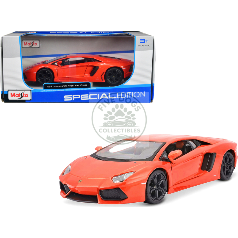 lamborghini aventador lp700 4 orange 1/24 diecast model car by maisto