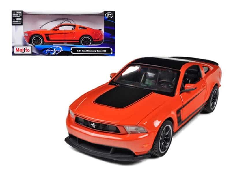 2012 ford mustang boss 302 orange and black 1/24 diecast model car by maisto 2012 ford mustang boss 302 orange and black 1/24 diecast model car by maisto