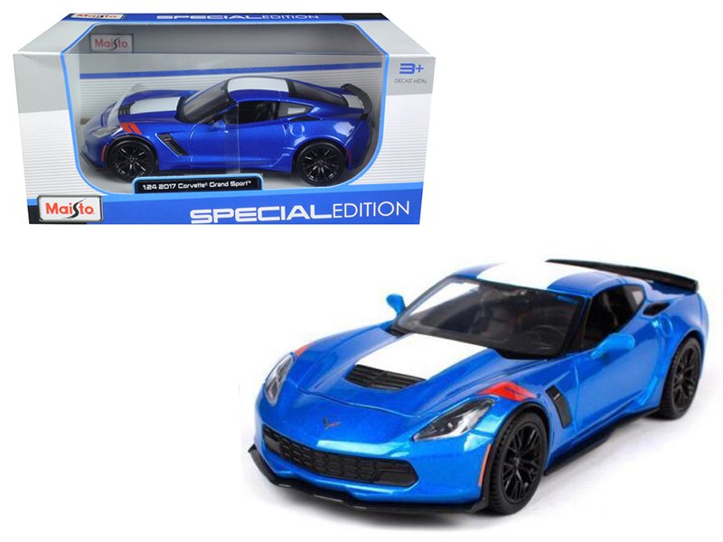 2017 chevrolet corvette grand sport blue metallic 1/24 diecast model car by maisto 2017 chevrolet corvette grand sport blue metallic 1/24 diecast model car by maisto