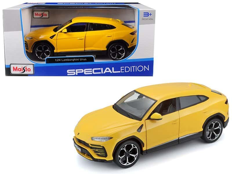 lamborghini urus yellow 1/24 diecast model car by maisto lamborghini urus yellow 1/24 diecast model car by maisto
