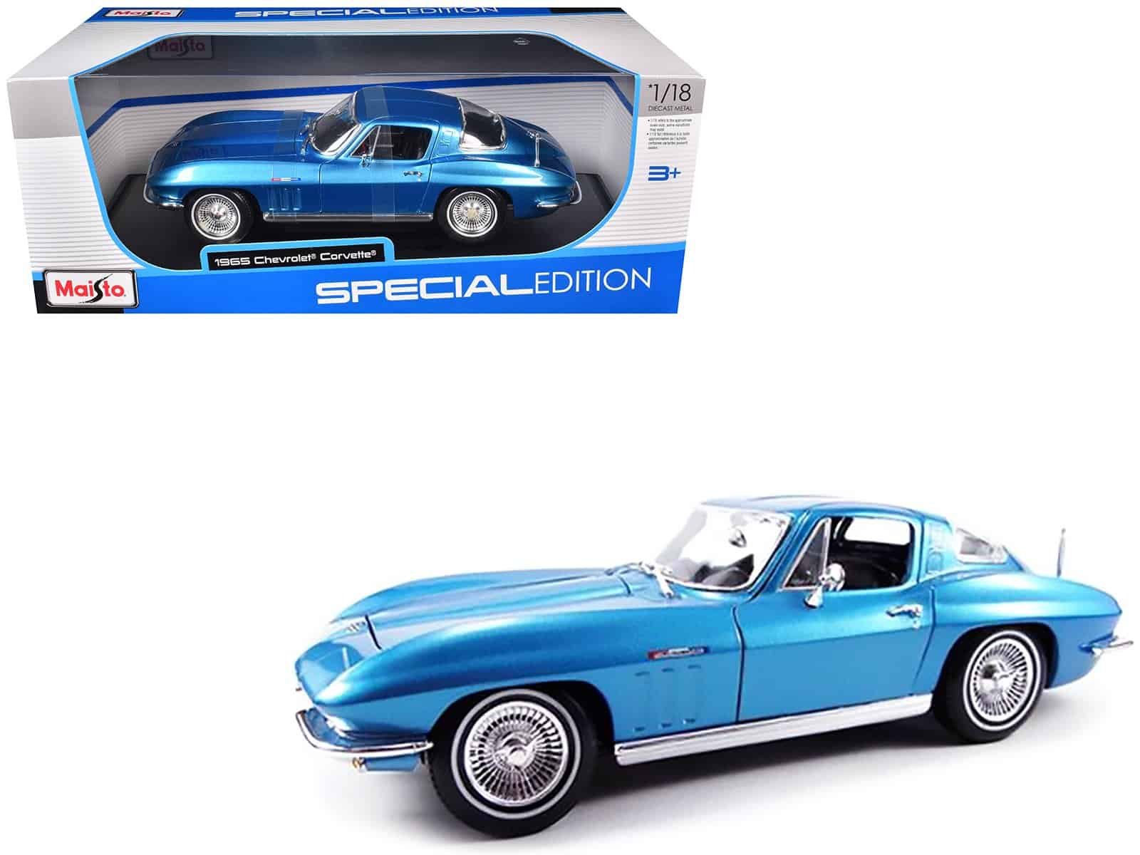1965 chevrolet corvette blue metallic 1/18 diecast model car by maisto 1965 chevrolet corvette blue metallic 1/18 diecast model car by maisto