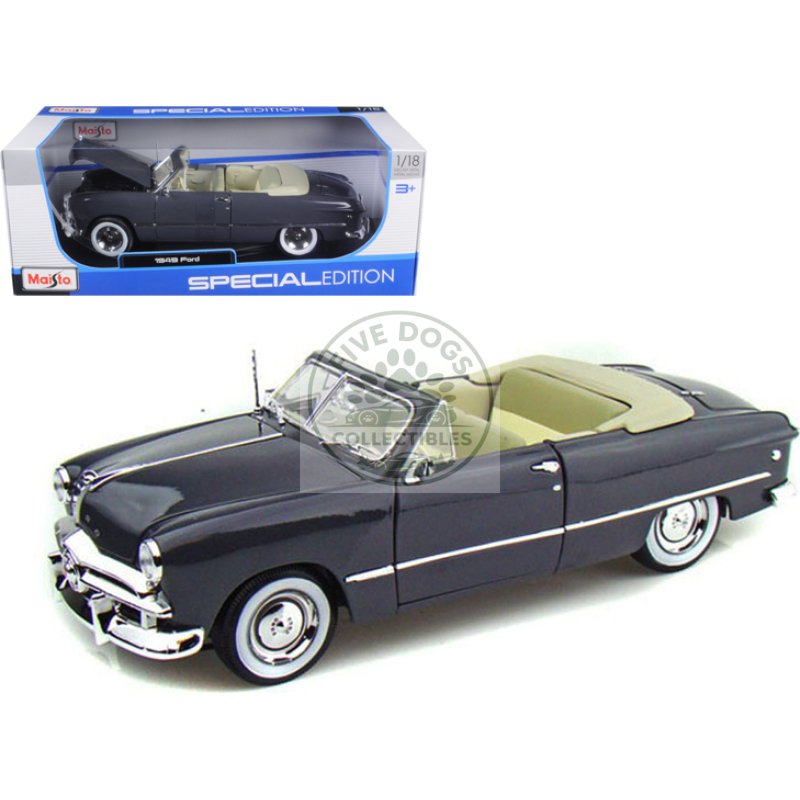 1949 ford convertible gray 1/18 diecast model car by maisto