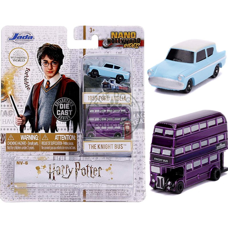 "harry potter" 2 piece set "nano hollywood rides" diecast models by jada