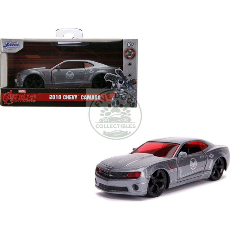 2010 chevrolet camaro silver "war machine" "avengers" "marvel" series 1/32 diecast model car by jada