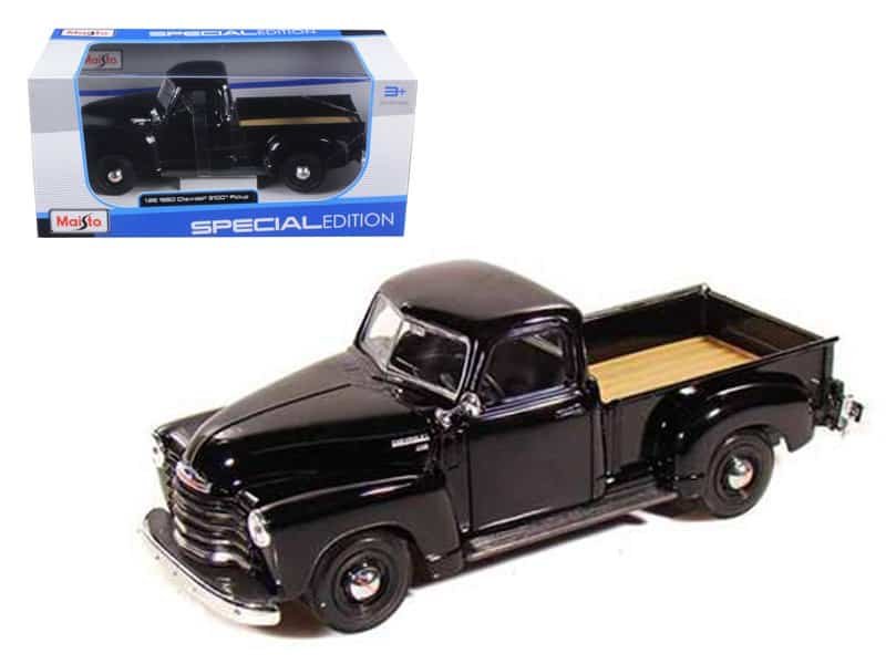 1950 chevrolet 3100 pickup truck black 1/25 diecast model car by maisto 1950 chevrolet 3100 pickup truck black 1/25 diecast model car by maisto