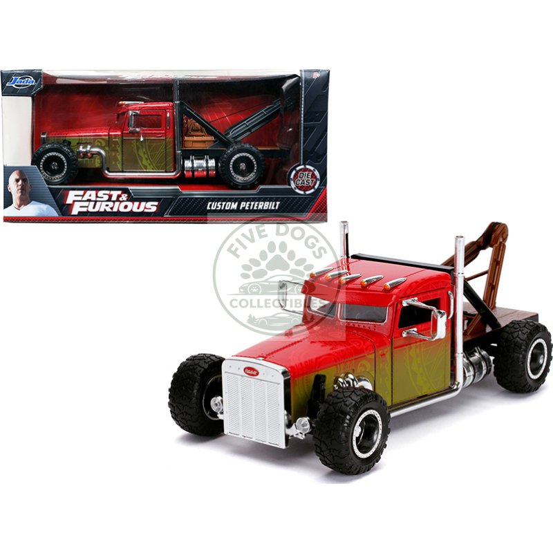 custom peterbilt tow truck "fast & furious" series 1/24 diecast model by jada