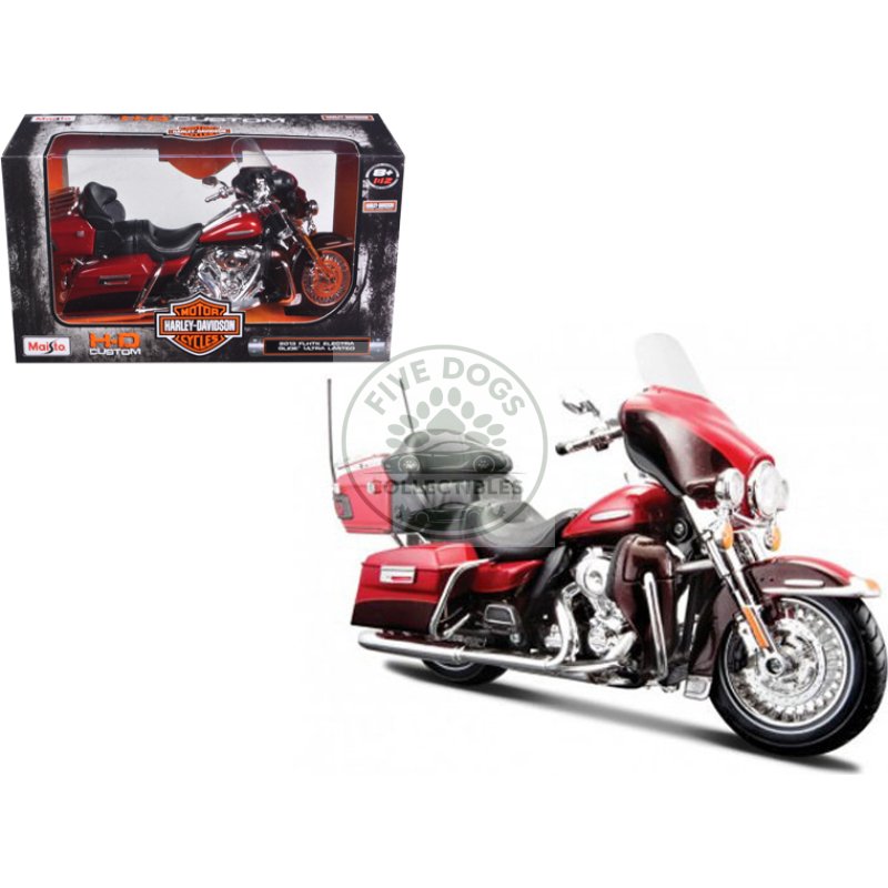 2013 harley davidson flhtk electra glide ultra limited red bike 1/12 diecast motorcycle model by maisto