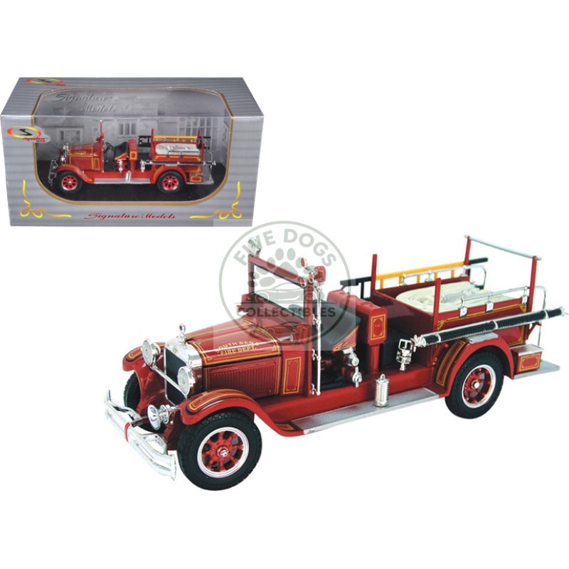 1928 studebaker fire engine red 1/32 diecast model by signature models