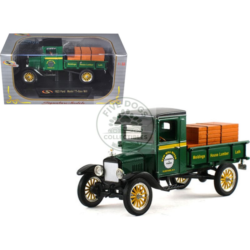 1923 ford model tt lamber truck green 1/32 diecast model car by signature models