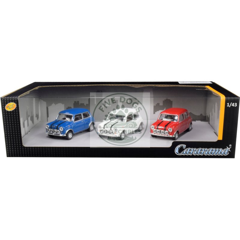 mini cooper 3 piece gift set 1/43 diecast model cars by cararama