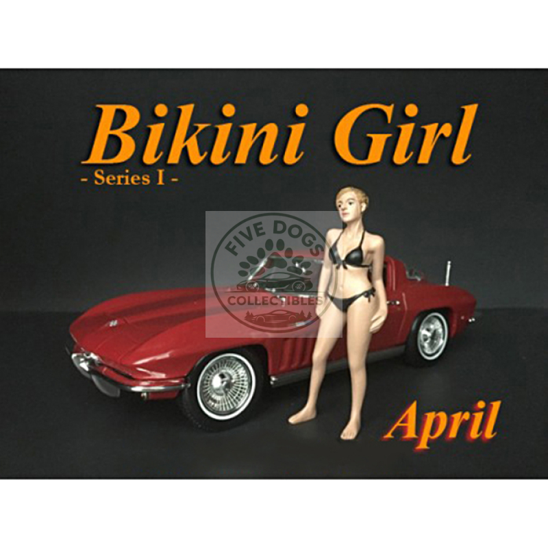 april bikini calendar girl figure for 1/24 scale models by american diorama
