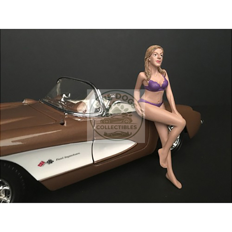 july bikini calendar girl figurine for 1/24 scale models by american diorama