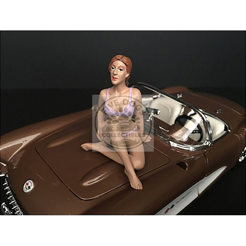 september bikini calendar girl figurine for 1/24 scale models by american diorama