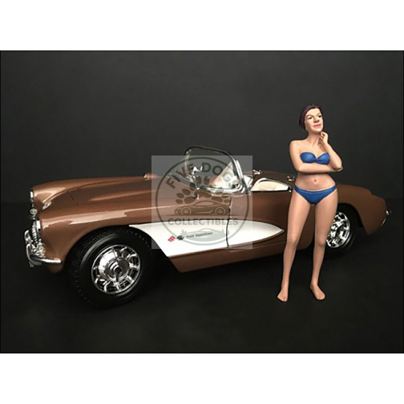 december bikini calendar girl figurine for 1/24 scale models by american diorama
