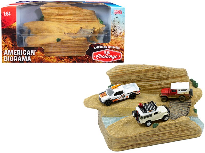 "trail challenge" resin diorama for 1/64 scale models by american diorama "trail challenge" resin diorama for 1/64 scale models by american diorama