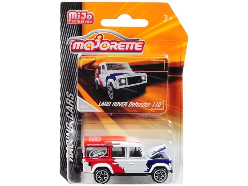 land rover defender 110 white/red/blue "above and beyond" "racing cars" 1/60 diecast model car by majorette land rover defender 110 white/red/blue "above and beyond" "racing cars" 1/60 diecast model car by majorette
