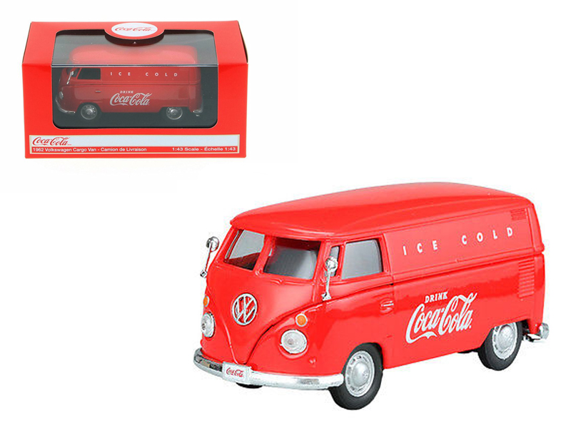 1962 volkswagen coca cola cargo van red 1/43 diecast model by motorcity classics 1962 volkswagen coca cola cargo van red 1/43 diecast model by motorcity classics